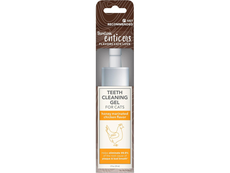 Гель Enticers Teeth Cleaning Gel For Cats Honey Chicken Chicken Flavor курка і мед, для чищення зубів у котів, 59 мл (004559)