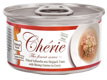 Cherie Signature Gravy Flaked Mix Tuna &amp; Shrimp тунець і креветки в соусі, вологий корм для котів, 80 гр (CHS14305)