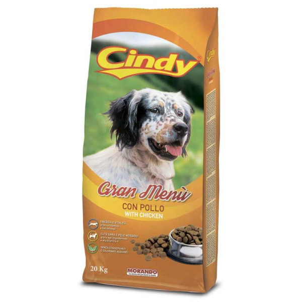 Морандо Morando Cindy Gran Menu Chicken сухий повнорационный корм з куркою і злаками для дорослих собак усіх порід, 20 кг