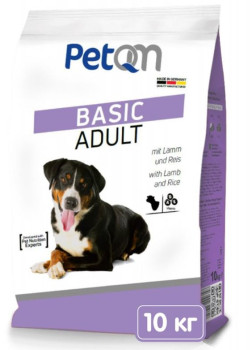 PetQM Dog Basic Adult with Lamb and Rice сухий корм з ягням і рисом для дорослих собак, 10 кг (701565)