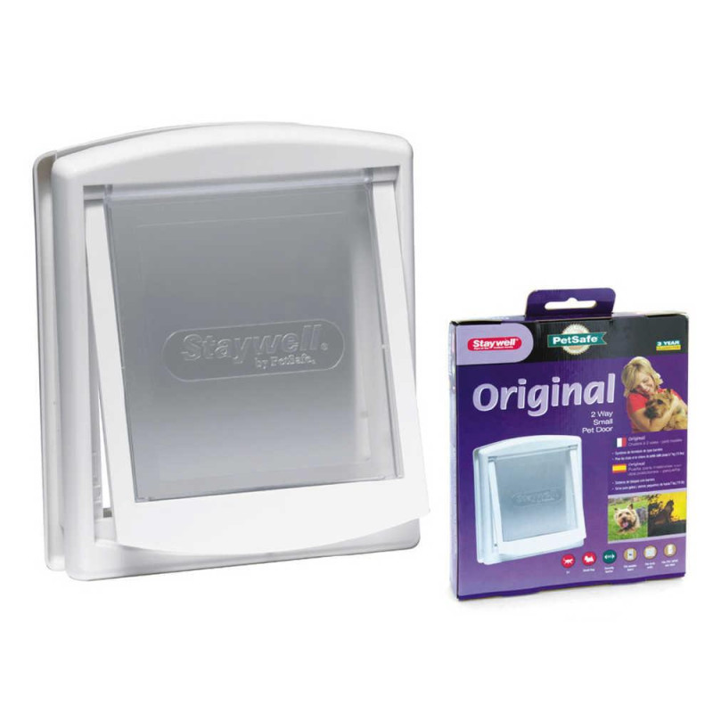 Пластикові двері для собаки CROCI, до 18 кг, біла, 352x294 мм