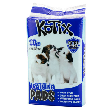 Одноразові гігієнічні пелюшки Kotix Premium 60*90 см для собак і цуценят, 10 пелюшок в упаковці (Kot-1359)