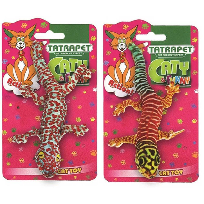 Іграшка для котів TETRAPET Caty funny, плюшева ящірка, 16 см