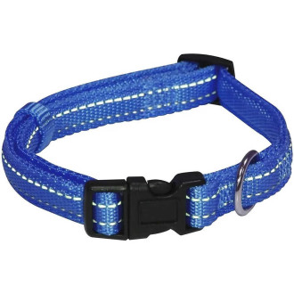 Нашийник CROCI SOFT REFLECTIVE, світловідбиваючий, м'який, темно-синій, нейлон, 35-55x2 см