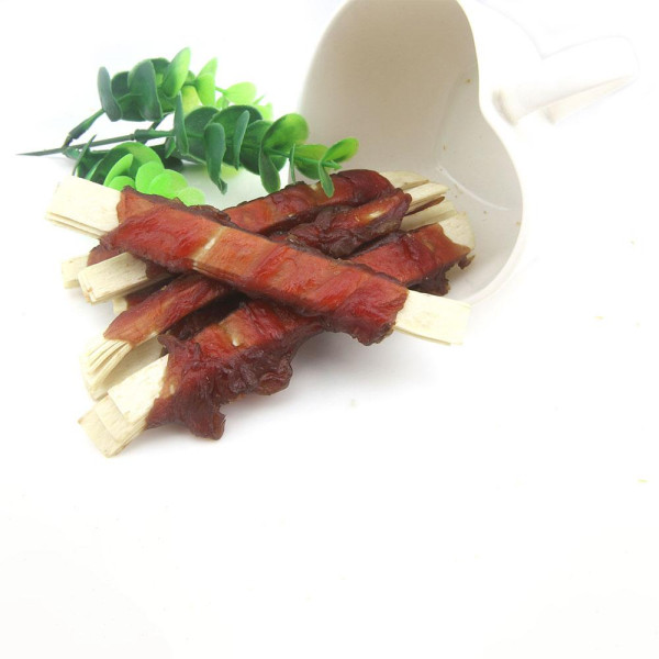 Ласощі "Селянські Смаколики" для собак,качині палички з тріскою,кручені , 12 см, 500г