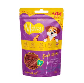 Мавсі Mavsy Duck Sticks качині палички для догляду за зубами і яснами собак, 120 гр (LSS02)