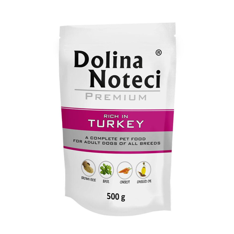 Пауч Dolina Noteci Premium для собак з індичкою, 500 гр