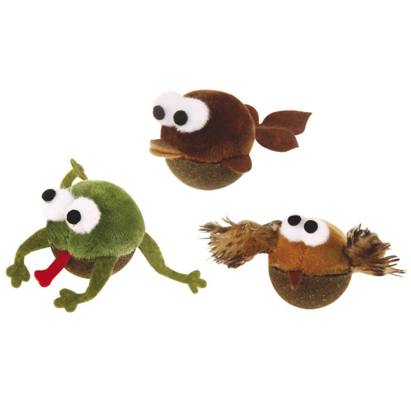 Іграшка для котів CROCI EUPHORIA Лупоглазі з котячої м'ятою, м'які, 7 см