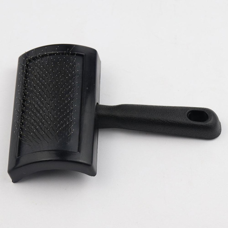 Пуходерка-слікер пласт.без напилення (чорна)"Пухнастики" 8.5*12.8 см