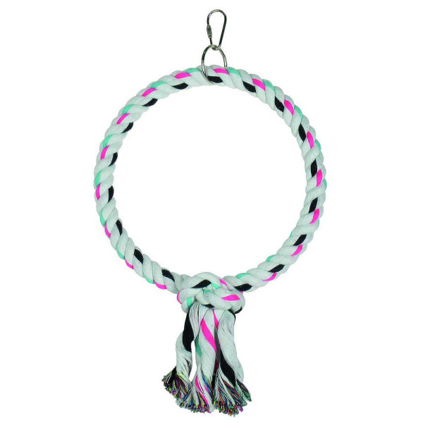 Іграшка для птахів TETRAPET Dodo, гойдалка-кільце з мотузки, 23 см