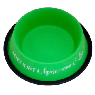 Миска CROCI NEW COLOR антиковзаюча колір зелене яблуко, метал, 0,19л,