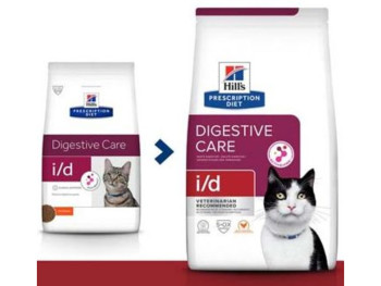 Хілс Hill's PD Feline I/D Digestive Care (AB+) лікувальний корм для котів і кошенят при захворюваннях ШКТ, 3 кг (605877)