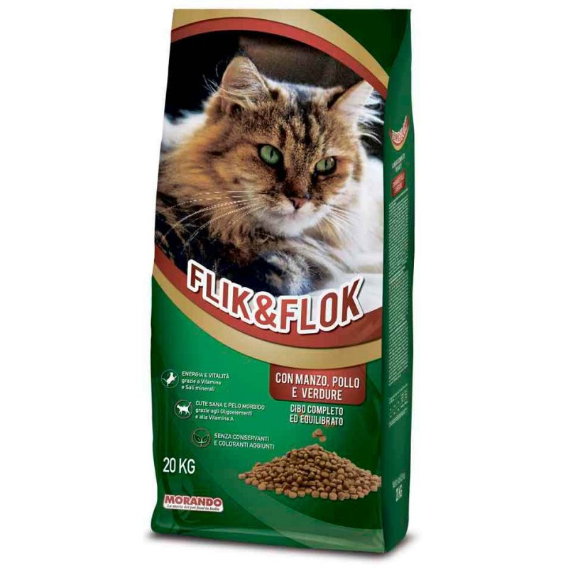 Морандо Morando Cat Flik &amp; Flock Chicken &amp; Beef сухий корм з яловичиною, куркою та злаками для дорослих кішок усіх порід, 20 кг