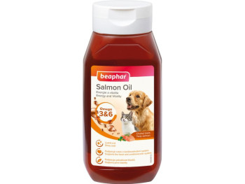 Лососеве масло Beaphar Salmon Oil натуральна добавка з Омега 3 і Омега 6 для кішок і собак, 430 мл