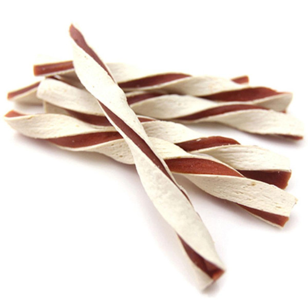 Ласощі "Селянські Смаколики" для собак,кручений сендвіч з качкою та тріскою , 12 см, 500г