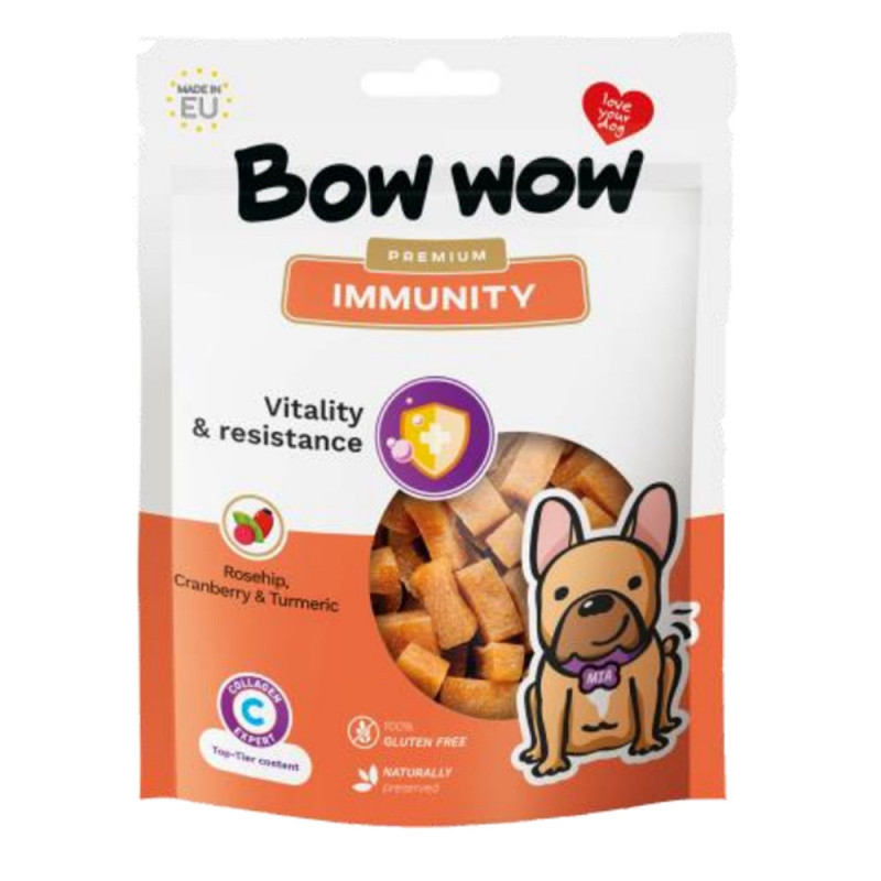Ласощі  для собак "Bow wow" 60гр, Immunity снеки,для покращення імунітету
