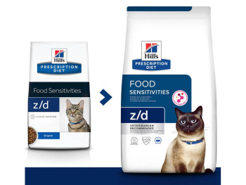 Хілс Hill's PD Feline Z/D Food Sensitivities дієтичний корм для котів із чутливим травленням, 3 кг (606420)