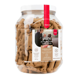 Mera good snacks pure sensitive Truthahn &amp; Reis снеки для чутливих собак із індичкою та рисом, 600 гр