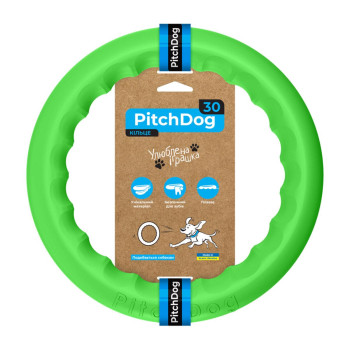 Пітч Дог Collar PitchDog30 ігрове кільце для апортування собак, діаметр 28 см, колір салатовий
