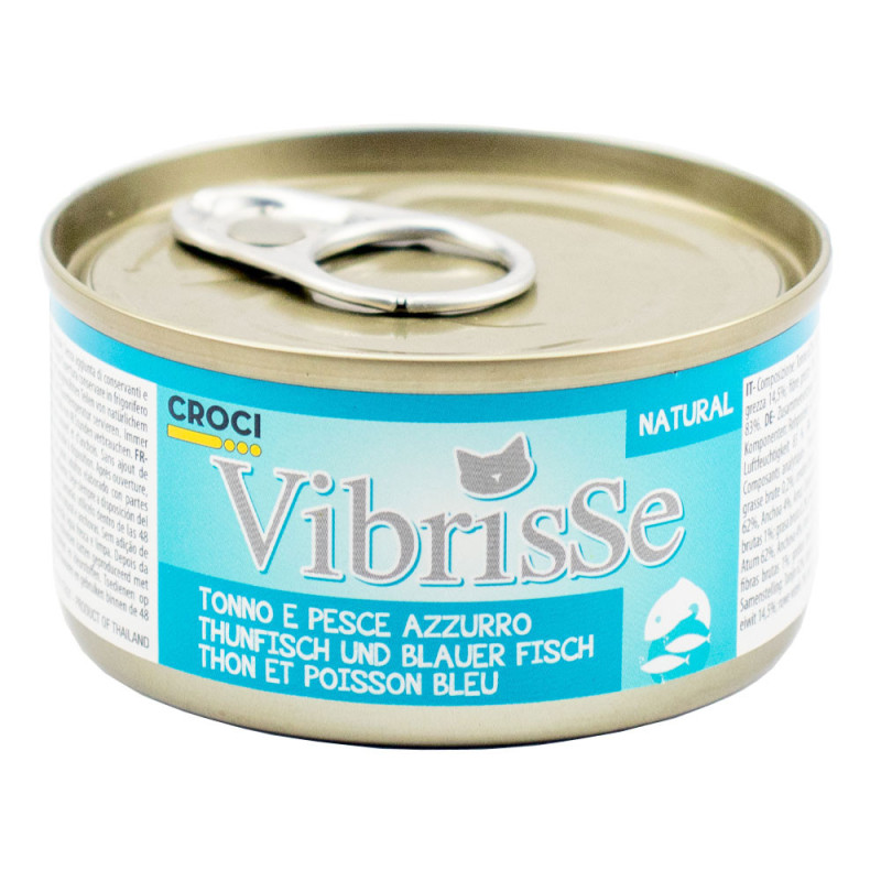Vibrisse Croci Tuna and Bluefish тунець і анчоус, вологий консервований корм для дорослих кішок, 70 гр