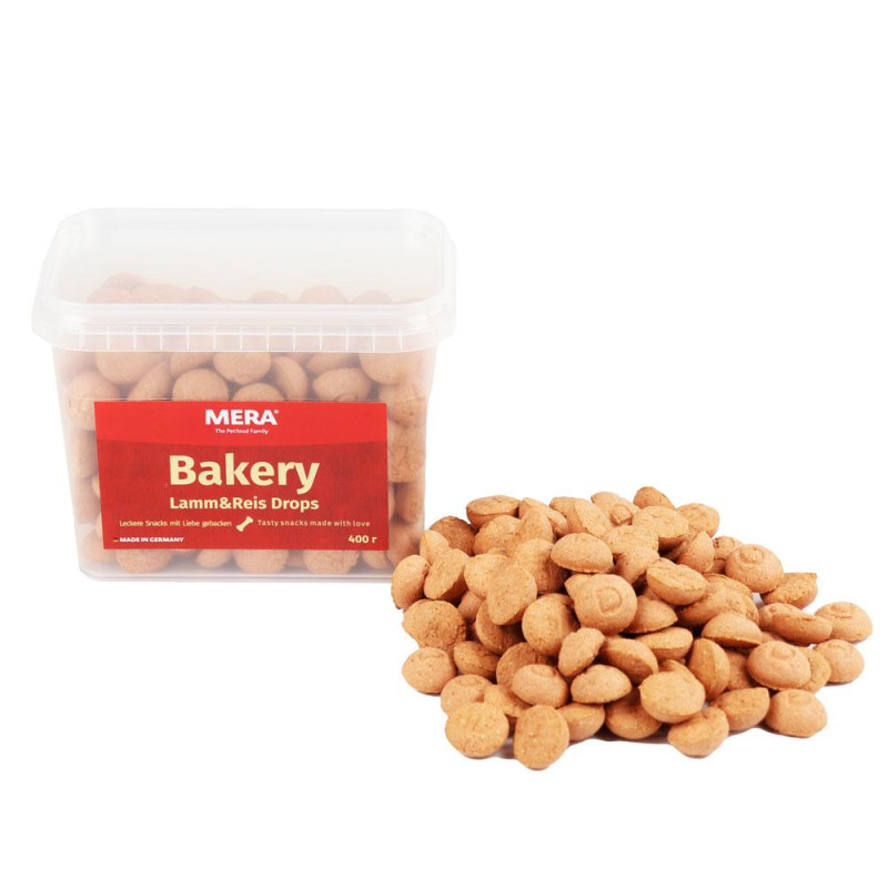MERA Lamm&amp;Reis Drops бісквітні краплі з ягням та рисом для собак (1,8см), 400 г