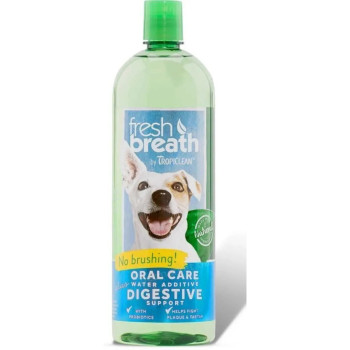 Добавка у воду Tropiclean Fresh Breath+Digestive Тропіклін Підтримка Системи Травлення з пробіотиком для собак, 473 мл