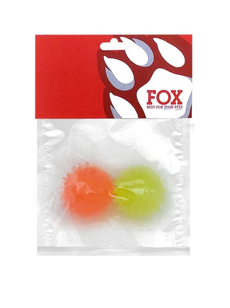 Набір іграшок для собак ТМ "FOX" "М'ячі з шипами" жовтий+оранжевий, 4 см (з запахом ванілі) Набір іграшок для собак ТМ "FOX" "М'ячі з шипами" жовтий+оранжевий, 4 см (з запахом ванілі)