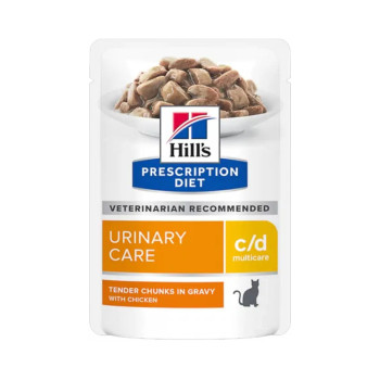 Хілс Hill's PD Feline C/D Chicken Pouches вологий корм при захворюванні сечовивідних шляхів у кішок, 85 гр пауч (605601)