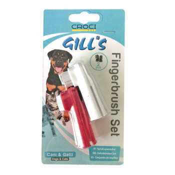 Набір Croci Gill's Fingerbrush Set Dog's &amp; Cat's дві зубні щітки для собак і котів (C6052803)