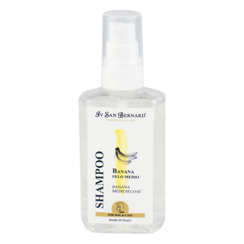 Шампунь Банан Iv San Bernard Banana Medium Coat для пом'якшення вовни середньої довжини собак та котів, 100 мл (компакт)