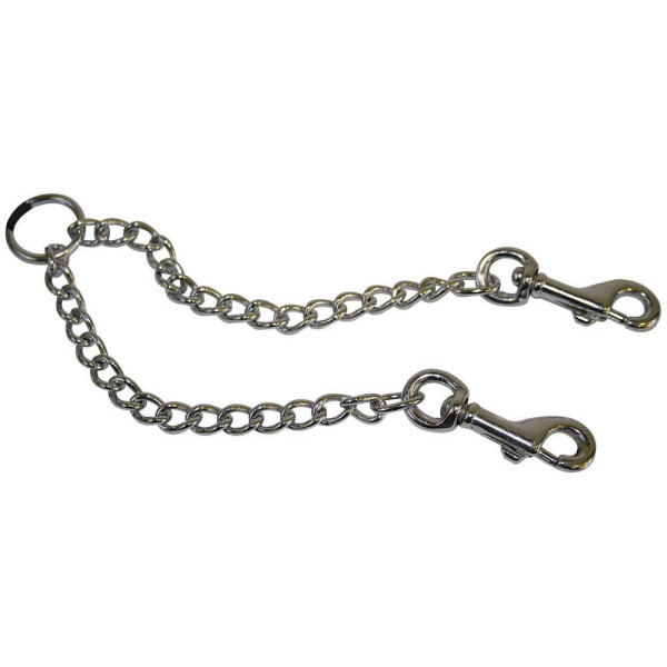 Повідець-водилки CROCI (ланцюжок, подвійна з карабінами), 40 см х 2,5 мм