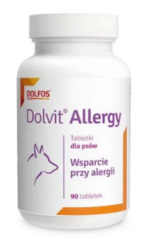 Долвіт Алерджі Долфос Dolvit Allergy Dolfos протиалергічна, протизапальна добавка для собак при алергіях різного походження, 90 таблеток