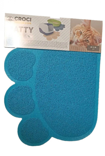 Килимок Лапка Croci Matty 40*30 см під туалет для котів, колір сірий або синій, ціна за один килимок (C6028325)
