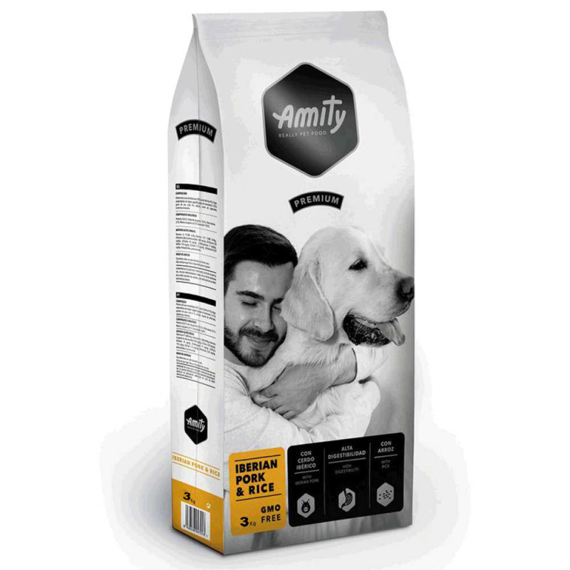 Аміті Amity Premium Dog Iberian Pork &amp; Rice сухий корм з Іберійською свининою та рисом для дорослих собак, 3 кг (920 PORK 3KG)