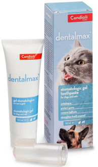 Кандіолі ДенталМакс Candioli DentalMax гель для зубів і ясен собак і кішок, 50 мл гель + щітка на палець (PSE5192)