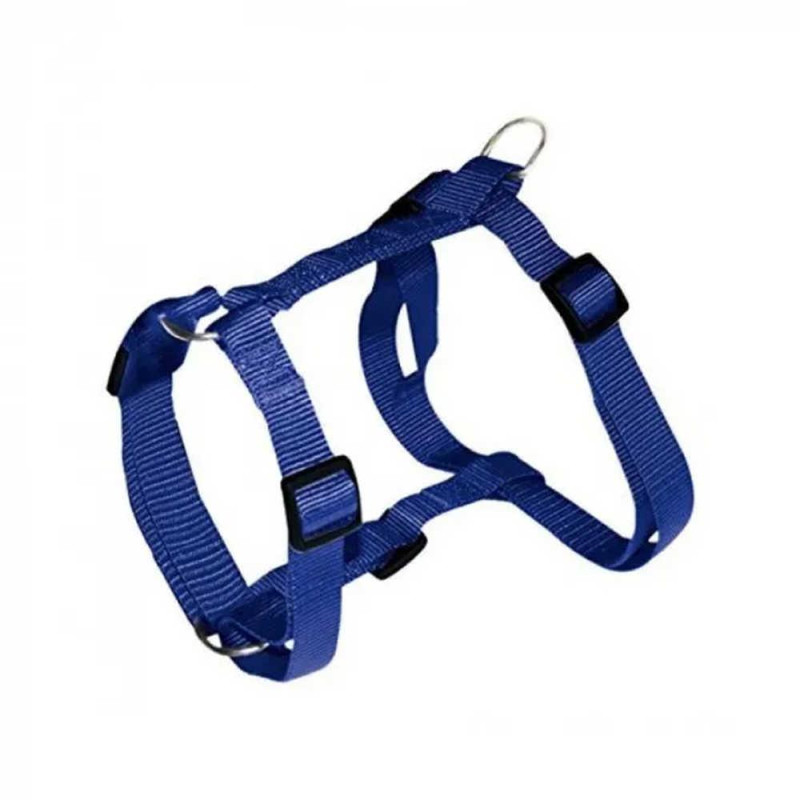 Шлея CROCI PETTORINA, синя, нейлон, 55-95x1,9 см