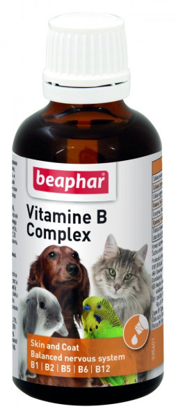Вітамін B Комплекс Beaphar Vitamine B Complex для собак, котів, гризунів і декоративних птахів з 6-тижневого віку, 50 мл Вітамін B Комплекс Beaphar Vitamine B Complex для собак, котів, гризунів і декоративних птахів з 6-тижневого віку, 50 мл