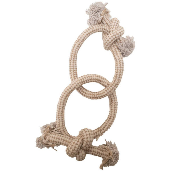 Іграшка для собак CROCI ECO канат грейфер кільця, котон + сезаль, 16х32 см