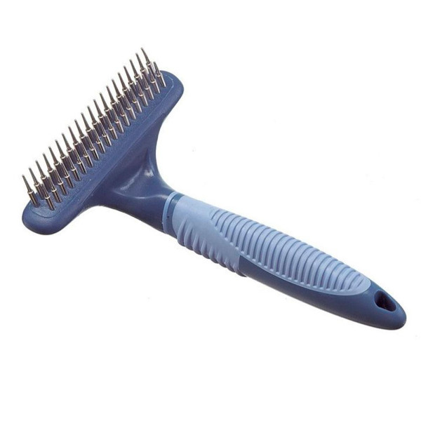 Інструмент для собак CAMON гребінець-граблі ротаційні з 39 короткими та довгими зубцями