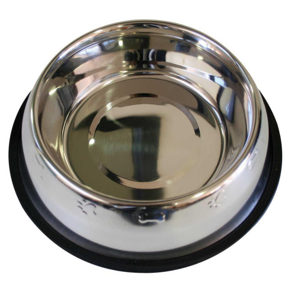 Миска CROCI MAC з карбуванням на гумці, нерж., 0,47л, 20,5 см