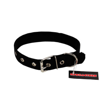 Нашийник  брезентовий  "Пухнастики" , чорний  25 мм/49см