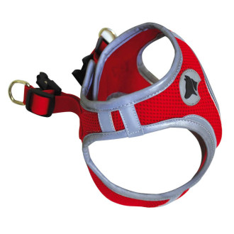 Шлея CROCI HIKING REFLECTIVE, червона, нейлон, XS 30-33 см