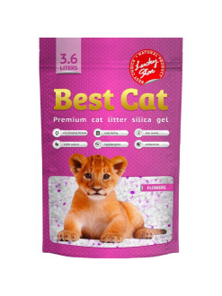 Силікагелевий наповнювач "Best Cat" Pink Flowers 3.6л/10