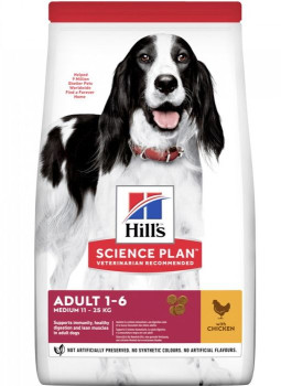 Хілс Hill's SP Canine Adult Medium Breed Chicken корм з куркою для собак вагою 11-25 кг від 1 до 6 років, 14 кг (604354)