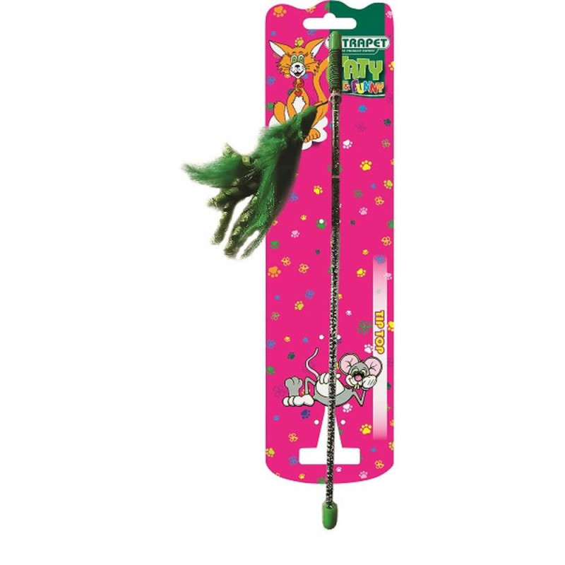 Іграшка для котів TETRAPET Caty funny дразнилка з пір'їнкою, 40см