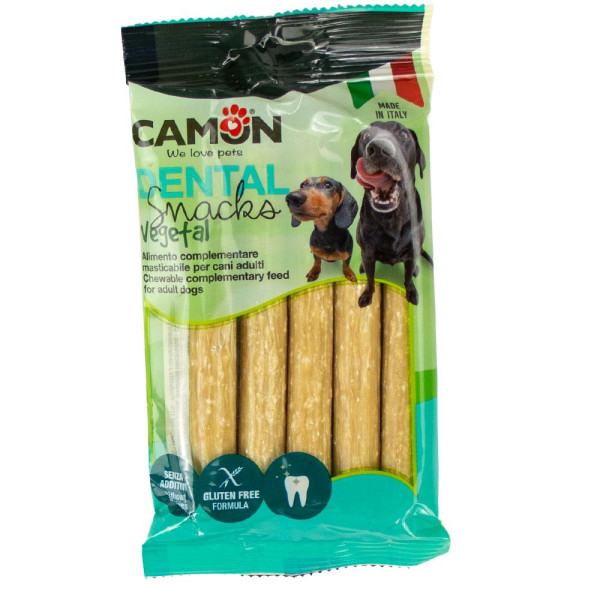 Ласощі для собак CAMON Dental Snak, Каноллі, з рисовим крохмалем та подрібненим рисом, 140 гр, 13*1.5 см, L