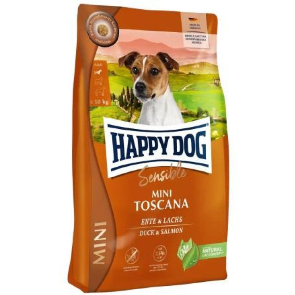 Happy Dog Sensible Mini Toscana Duck &amp; Salmon сухий корм із качкою та лососем для собак малих порід, 4 кг (61235)