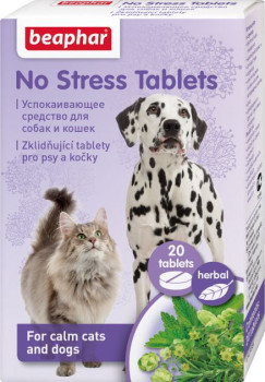 Beaphar No Stress Tablets Антистрес, заспокійливі таблетки для собак і котів, 20 таблеток (13218)