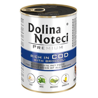 Корм конс.Dolina Noteci Premium  для собак з тріскою та брокколі, 400 гр