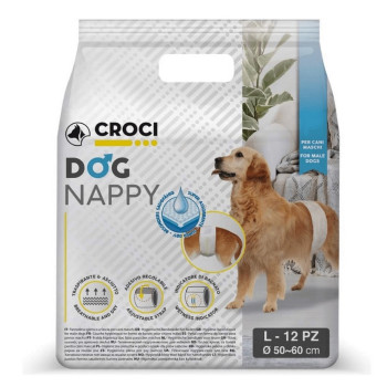 Підгузки-пояси Croci Dog Nappy for Male для псів, розмір L, обхват 50-60 см, 12 підгузків (C6028997)